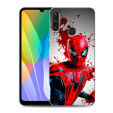 Силиконовый чехол на Huawei Y6p с принтом Spiderman Человек паук