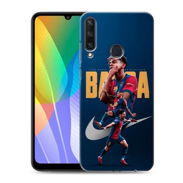 Силиконовый чехол на Huawei Y6p с принтом Барселона Barca Yamal 