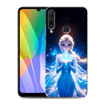 Силиконовый чехол на Huawei Y6p с принтом Холодное сердце Frozen