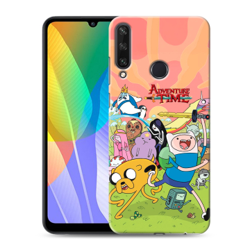 Силиконовый чехол на Huawei Y6p с принтом Adventure time Время приключений