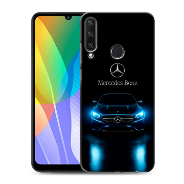 Силиконовый чехол на Huawei Y6p с принтом Mercedes Мерседес Силиконовый чехол на Huawei Y6p с принтом Mercedes Мерседес