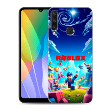 Силиконовый чехол на Huawei Y6p с принтом Roblox Роблокс