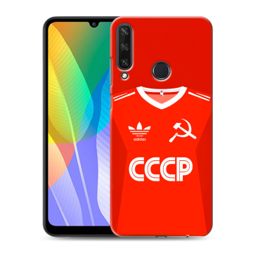 Силиконовый чехол на Huawei Y6p с принтом Флаг Герб СССР Силиконовый чехол на Huawei Y6p с принтом Флаг Герб СССР
