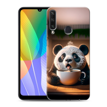 Силиконовый чехол на Huawei Y6p с принтом смешная панда