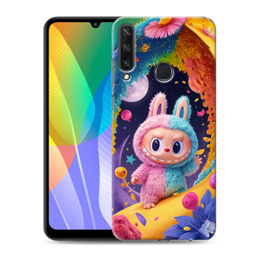 Силиконовый чехол на Huawei Y6p с принтом Labubu Лабубу