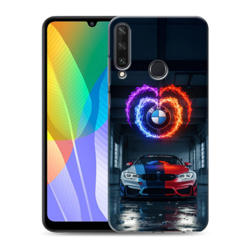 Силиконовый чехол на Huawei Y6p с принтом BMW БМВ
