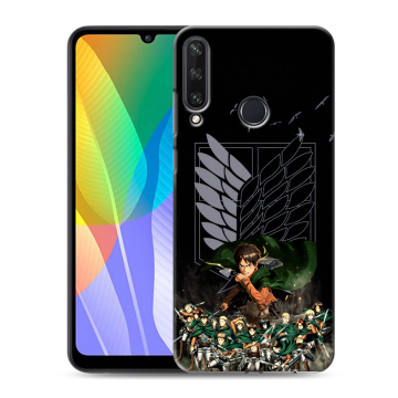 Силиконовый чехол на Huawei Y6p с принтом Атака титанов