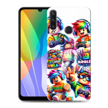 Силиконовый чехол на Huawei Y6p с принтом Roblox Роблокс