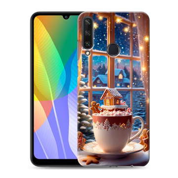 Силиконовый чехол на Huawei Y6p с принтом Новый год Силиконовый чехол на Huawei Y6p с принтом Новый год