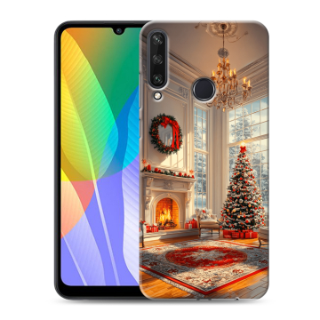 Силиконовый чехол на Huawei Y6p с принтом Новый год Силиконовый чехол на Huawei Y6p с принтом Новый год