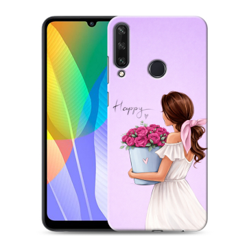 Силиконовый чехол на Huawei Y6p с принтом женский