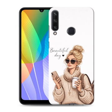 Силиконовый чехол на Huawei Y6p с принтом женский