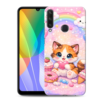 Силиконовый чехол на Huawei Y6p с принтом для девочек