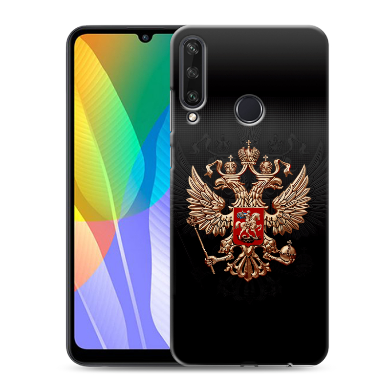 Пластиковый чехол на Huawei Y6p с принтом Герб России Пластиковый чехол на Huawei Y6p с принтом Герб России