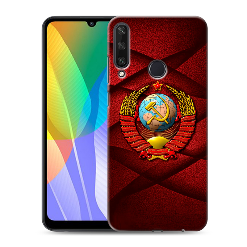 Пластиковый чехол на Huawei Y6p с принтом Герб СССР Пластиковый чехол на Huawei Y6p с принтом Герб СССР