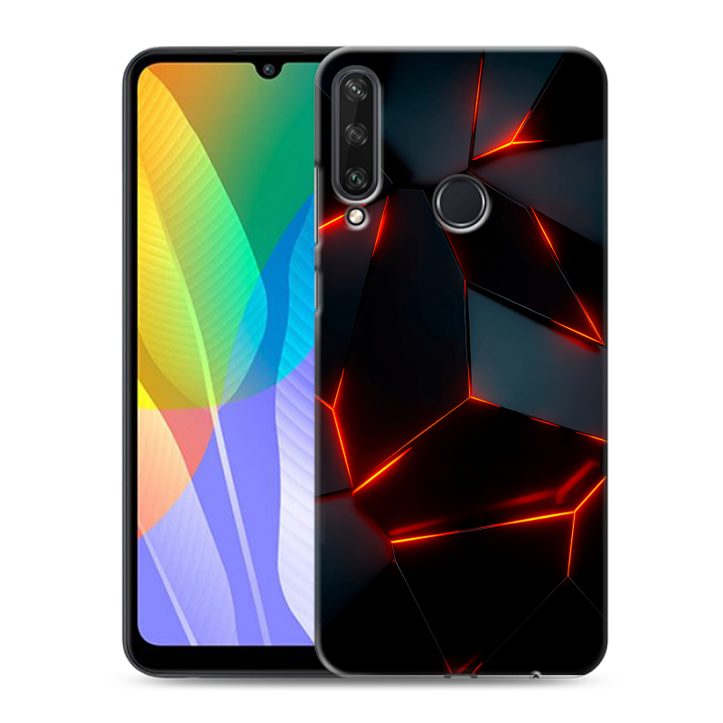 Пластиковый чехол на Huawei Y6p с принтом Яркие абстракции Пластиковый чехол на Huawei Y6p с принтом Яркие абстракции