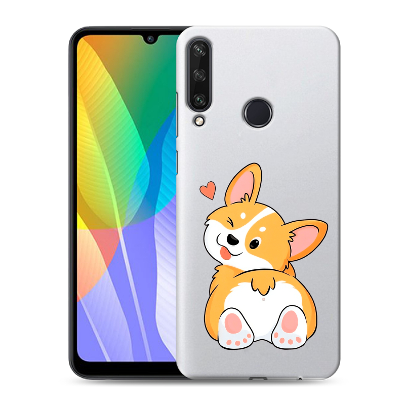 Силиконовый чехол на Huawei Y6p с принтом Корги Силиконовый чехол на Huawei Y6p с принтом Корги