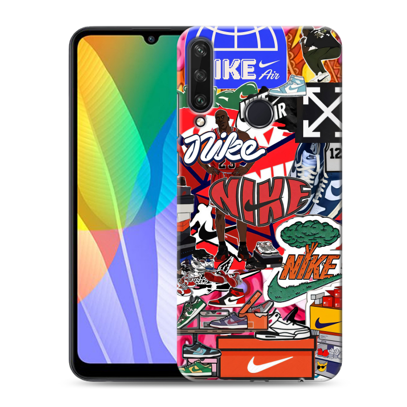 Пластиковый чехол на Huawei Y6p с принтом Найк Nike яркий Пластиковый чехол на Huawei Y6p с принтом Найк Nike яркий