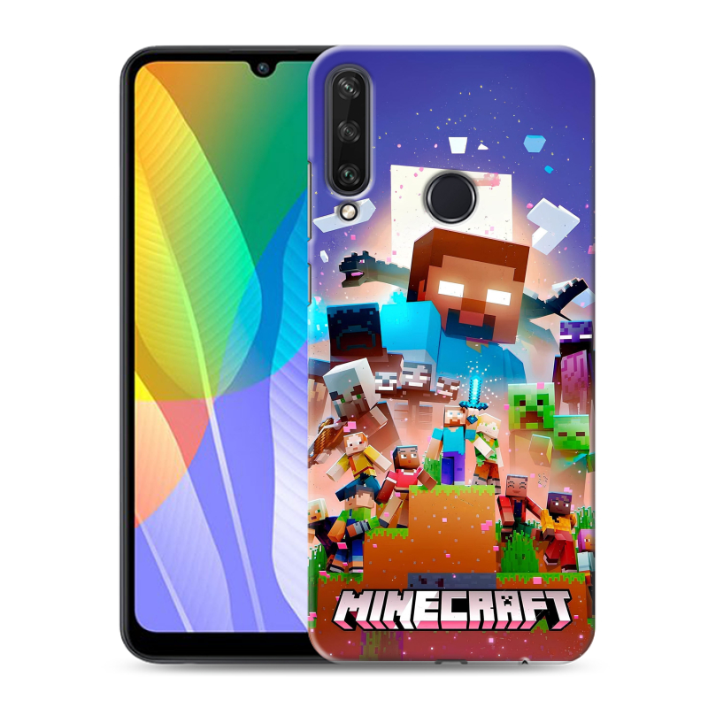 Силиконовый чехол на Huawei Y6p с принтом Майнкрафт Minecraft Силиконовый чехол на Huawei Y6p с принтом Майнкрафт Minecraft