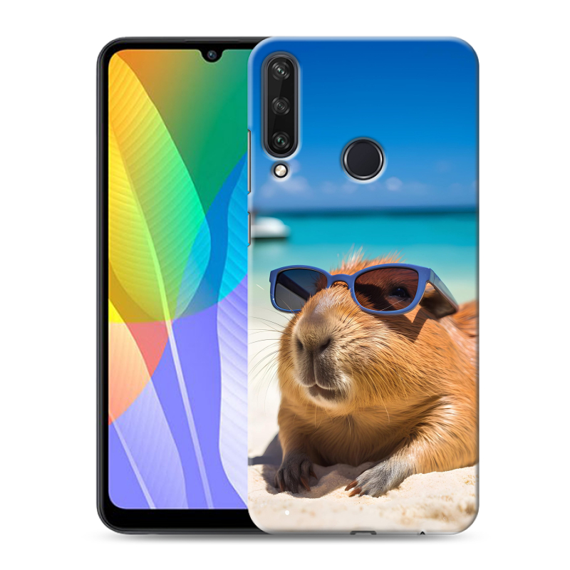 Пластиковый чехол на Huawei Y6p с принтом Капибара Пластиковый чехол на Huawei Y6p с принтом Капибара