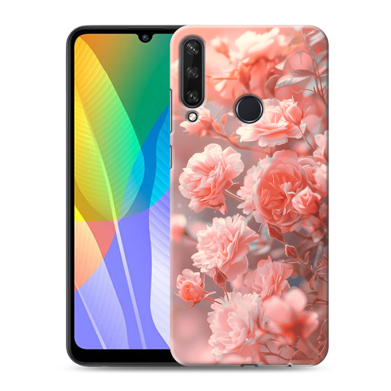 Пластиковый чехол на Huawei Y6p с принтом Розы цветы Пластиковый чехол на Huawei Y6p с принтом Розы цветы