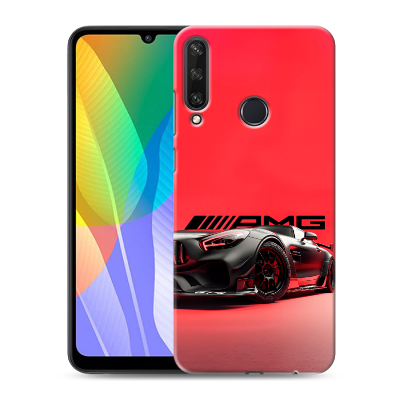 Силиконовый чехол на Huawei Y6p с принтом Мерседес Mercedes AMG Силиконовый чехол на Huawei Y6p с принтом Мерседес Mercedes AMG