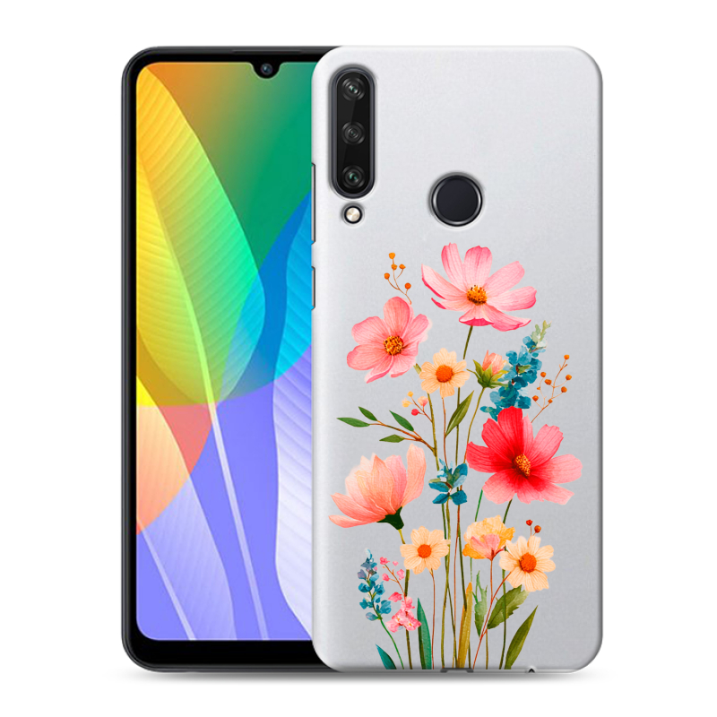 Пластиковый чехол на Huawei Y6p с принтом Цветы Пластиковый чехол на Huawei Y6p с принтом Цветы