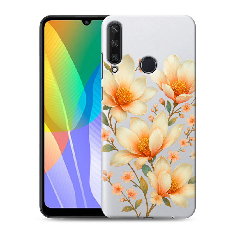 Пластиковый чехол на Huawei Y6p с принтом Цветы Пластиковый чехол на Huawei Y6p с принтом Цветы