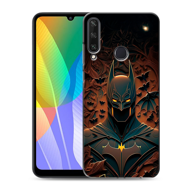 Пластиковый чехол на Huawei Y6p с принтом Batman Бэтмен Пластиковый чехол на Huawei Y6p с принтом Batman Бэтмен