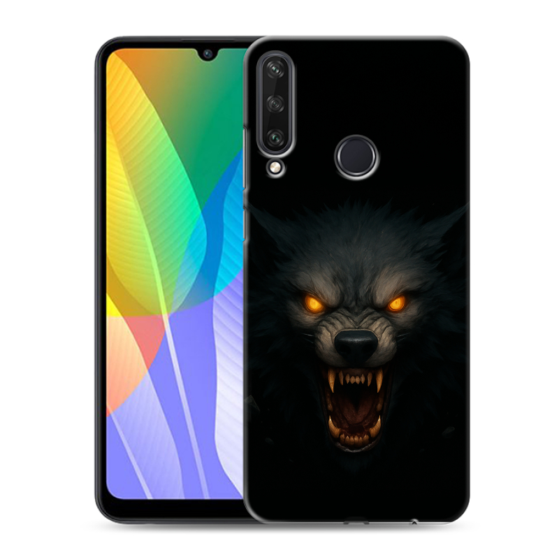 Силиконовый чехол на Huawei Y6p с принтом Волк Силиконовый чехол на Huawei Y6p с принтом Волк