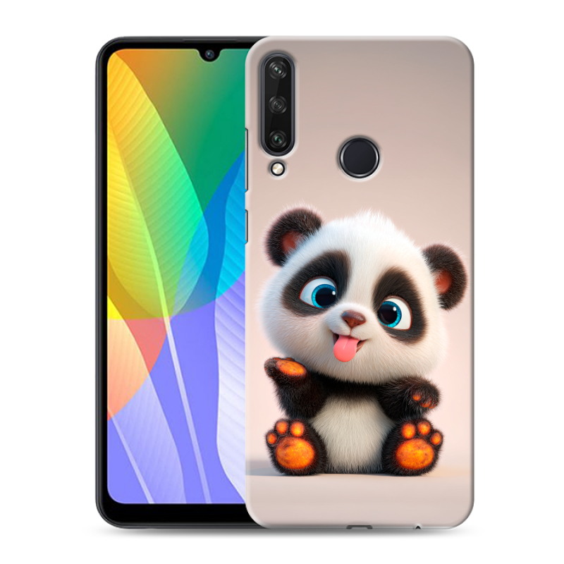 Пластиковый чехол на Huawei Y6p с принтом милая панда Пластиковый чехол на Huawei Y6p с принтом милая панда