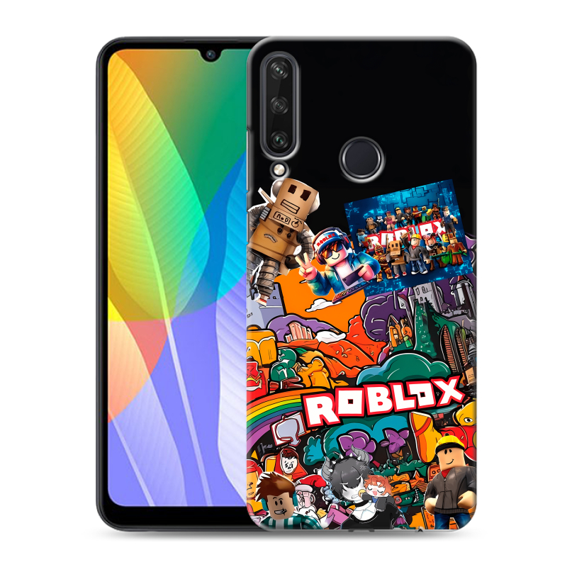 Силиконовый чехол на Huawei Y6p с принтом Roblox Роблокс Силиконовый чехол на Huawei Y6p с принтом Roblox Роблокс