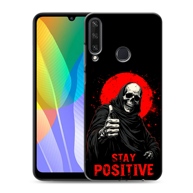 Пластиковый чехол на Huawei Y6p с принтом смешной скелет Пластиковый чехол на Huawei Y6p с принтом смешной скелет