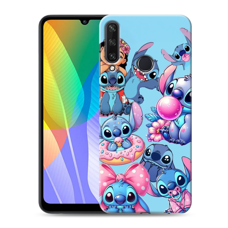Пластиковый чехол на Huawei Y6p с принтом Лило и Стич Пластиковый чехол на Huawei Y6p с принтом Лило и Стич
