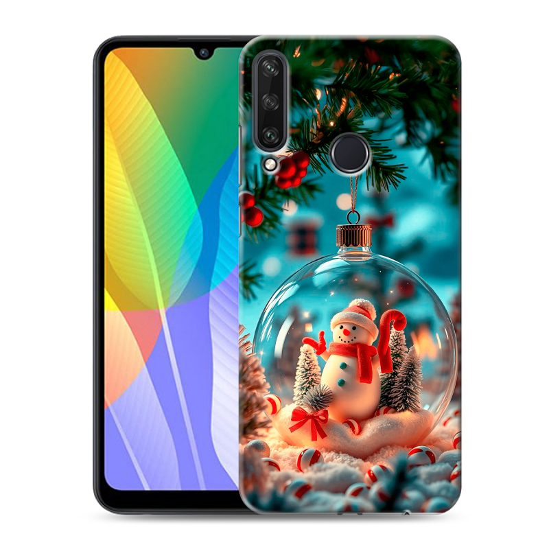 Силиконовый чехол на Huawei Y6p с принтом Новый год Силиконовый чехол на Huawei Y6p с принтом Новый год