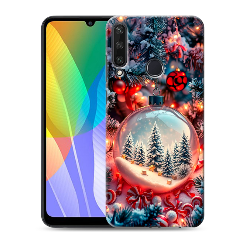 Силиконовый чехол на Huawei Y6p с принтом Новый год Силиконовый чехол на Huawei Y6p с принтом Новый год