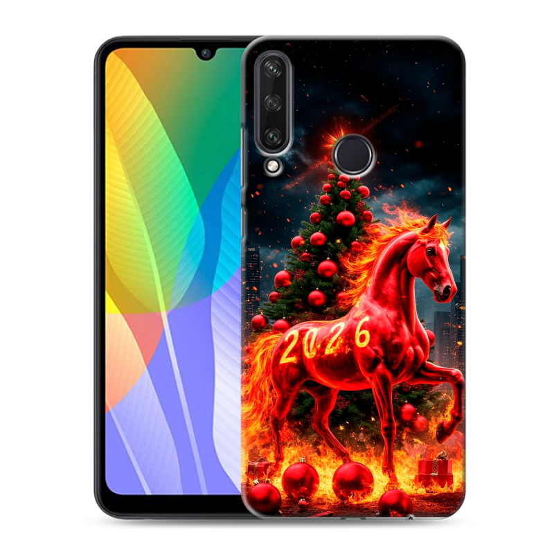 Пластиковый чехол на Huawei Y6p с принтом Новый год Пластиковый чехол на Huawei Y6p с принтом Новый год