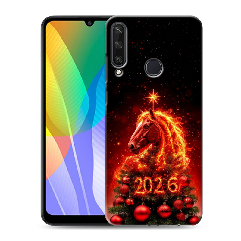 Силиконовый чехол на Huawei Y6p с принтом Новый год Силиконовый чехол на Huawei Y6p с принтом Новый год