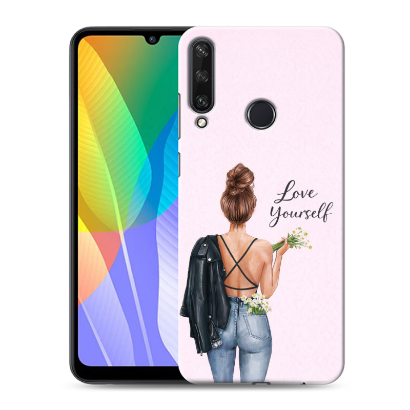 Пластиковый чехол на Huawei Y6p с принтом женский Пластиковый чехол на Huawei Y6p с принтом женский