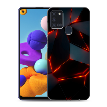 Силиконовый чехол на Samsung Galaxy A21s с принтом Яркие абстракции