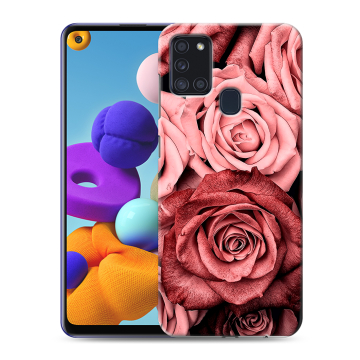 Силиконовый чехол на Samsung Galaxy A21s с принтом Цветы розы