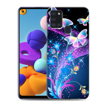 Силиконовый чехол на Samsung Galaxy A21s с принтом Бабочки