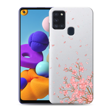 Силиконовый чехол на Samsung Galaxy A21s с принтом Ветка сакуры Силиконовый чехол на Samsung Galaxy A21s с принтом Ветка сакуры