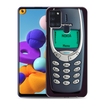Силиконовый чехол на Samsung Galaxy A21s с принтом Старый телефон Силиконовый чехол на Samsung Galaxy A21s с принтом Старый телефон