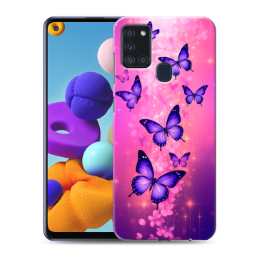 Силиконовый чехол на Samsung Galaxy A21s с принтом Бабочки