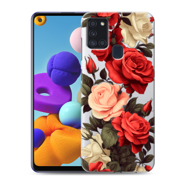 Силиконовый чехол на Samsung Galaxy A21s с принтом Розы Силиконовый чехол на Samsung Galaxy A21s с принтом Розы