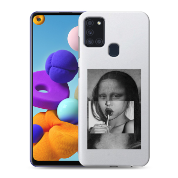 Силиконовый чехол на Samsung Galaxy A21s с принтом Мона Лиза Силиконовый чехол на Samsung Galaxy A21s с принтом Мона Лиза