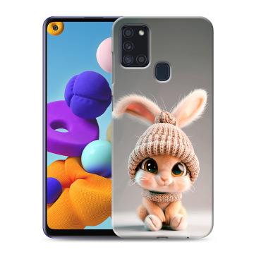 Силиконовый чехол на Samsung Galaxy A21s с принтом Кролик Силиконовый чехол на Samsung Galaxy A21s с принтом Кролик