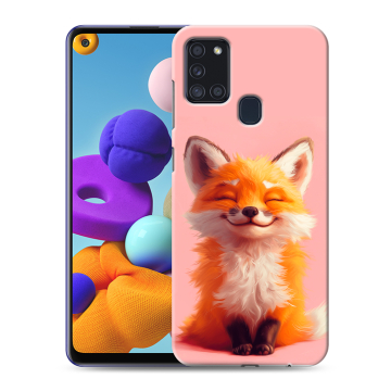 Силиконовый чехол на Samsung Galaxy A21s с принтом милая лиса