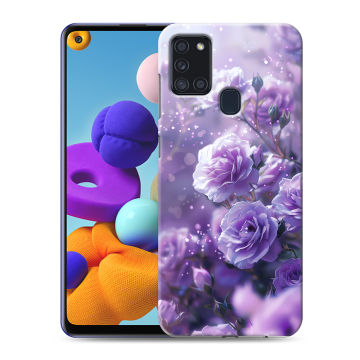 Силиконовый чехол на Samsung Galaxy A21s с принтом Розы цветы Силиконовый чехол на Samsung Galaxy A21s с принтом Розы цветы